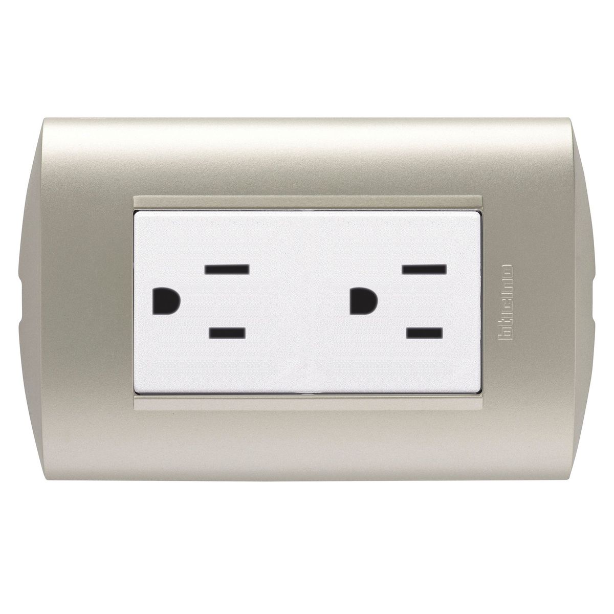 GENERICO - Tomacorriente Doble Americana Modus Style Perla