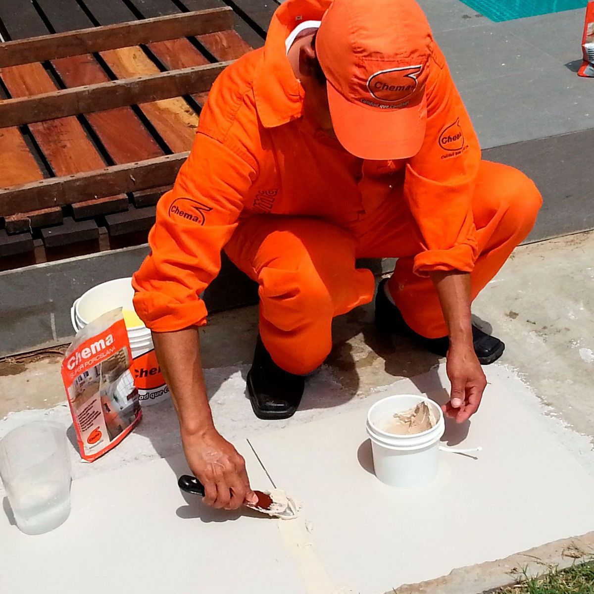 CHEMA - Fragua para Porcelanatos Súper Blanco 1kg