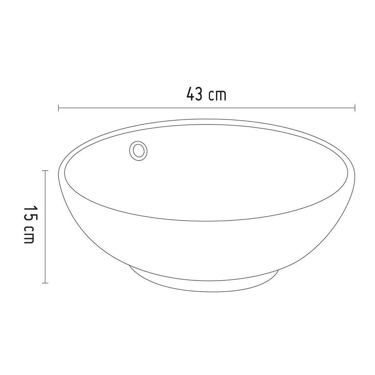 VAINSA - Lavamanos para Sobreponer Vainsa Bari Redondo Blanco