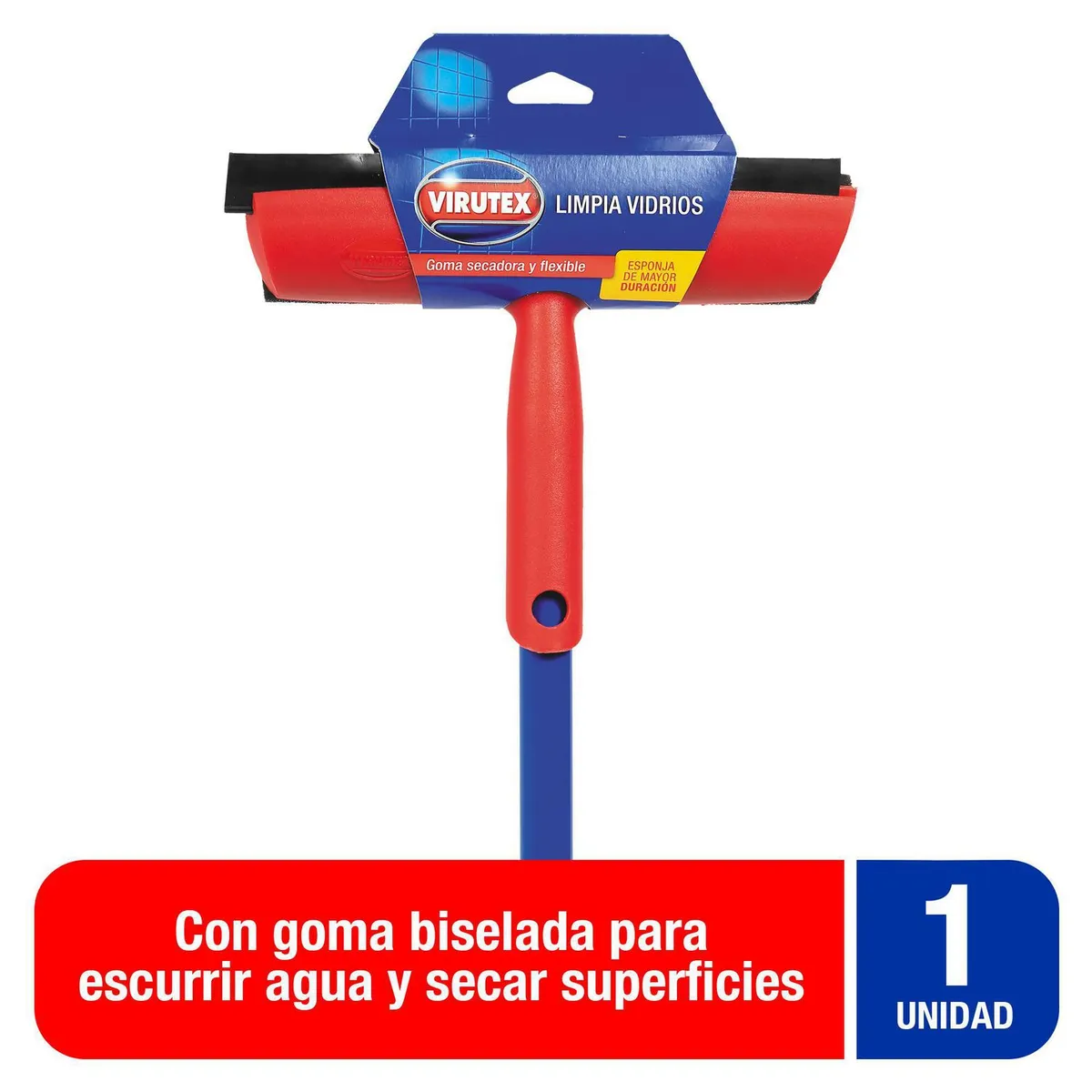 VIRUTEX - Limpia Vidrios con Mango Extensible