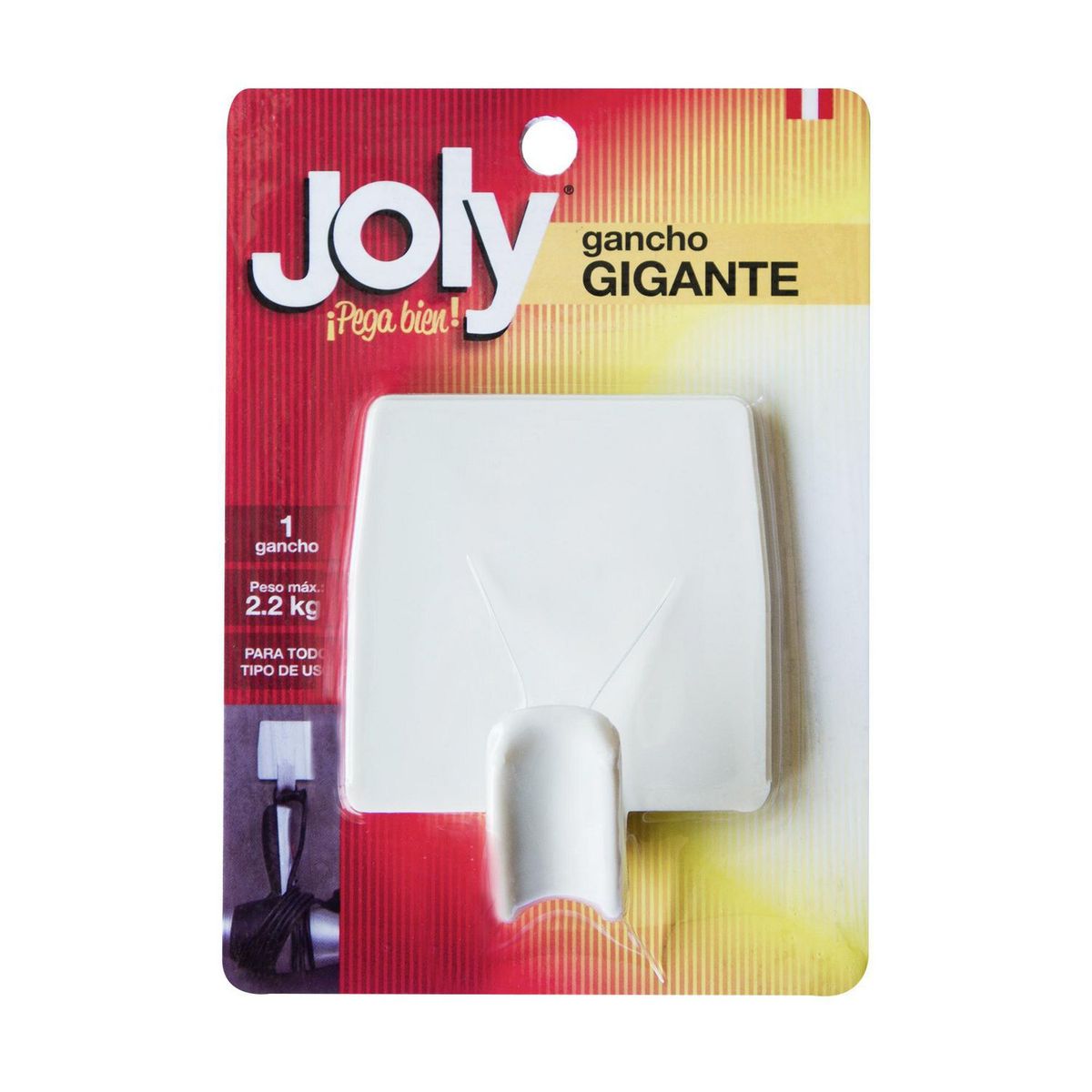 JOLY - Gancho Autoadhesivo 8x10x6cm