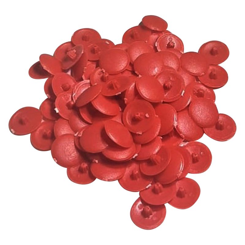 ZENDER - Pack x100 Tapa a Presión para Tornillo Rojo
