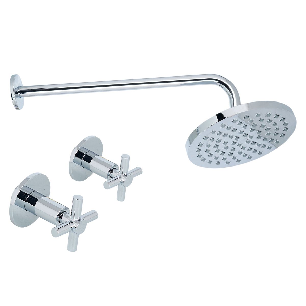 TREBOL - Mezcladora de Ducha + Salida Brenta 8"