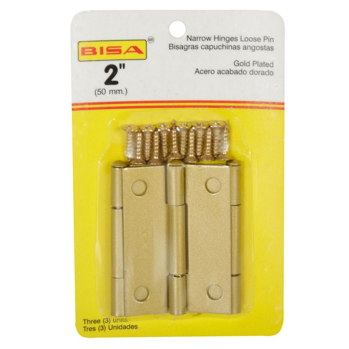 GENERICO - Bisagra Dorado 2x1.25" x 3 und
