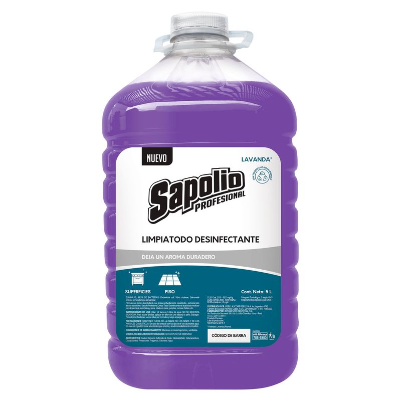 SAPOLIO - Limpiatodo Sapolio Lavanda 4.9L
