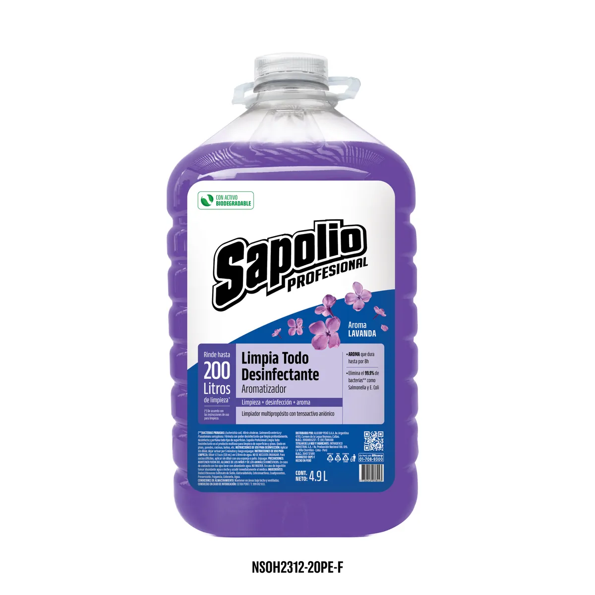 SAPOLIO - Limpiatodo Sapolio Lavanda 4.9L