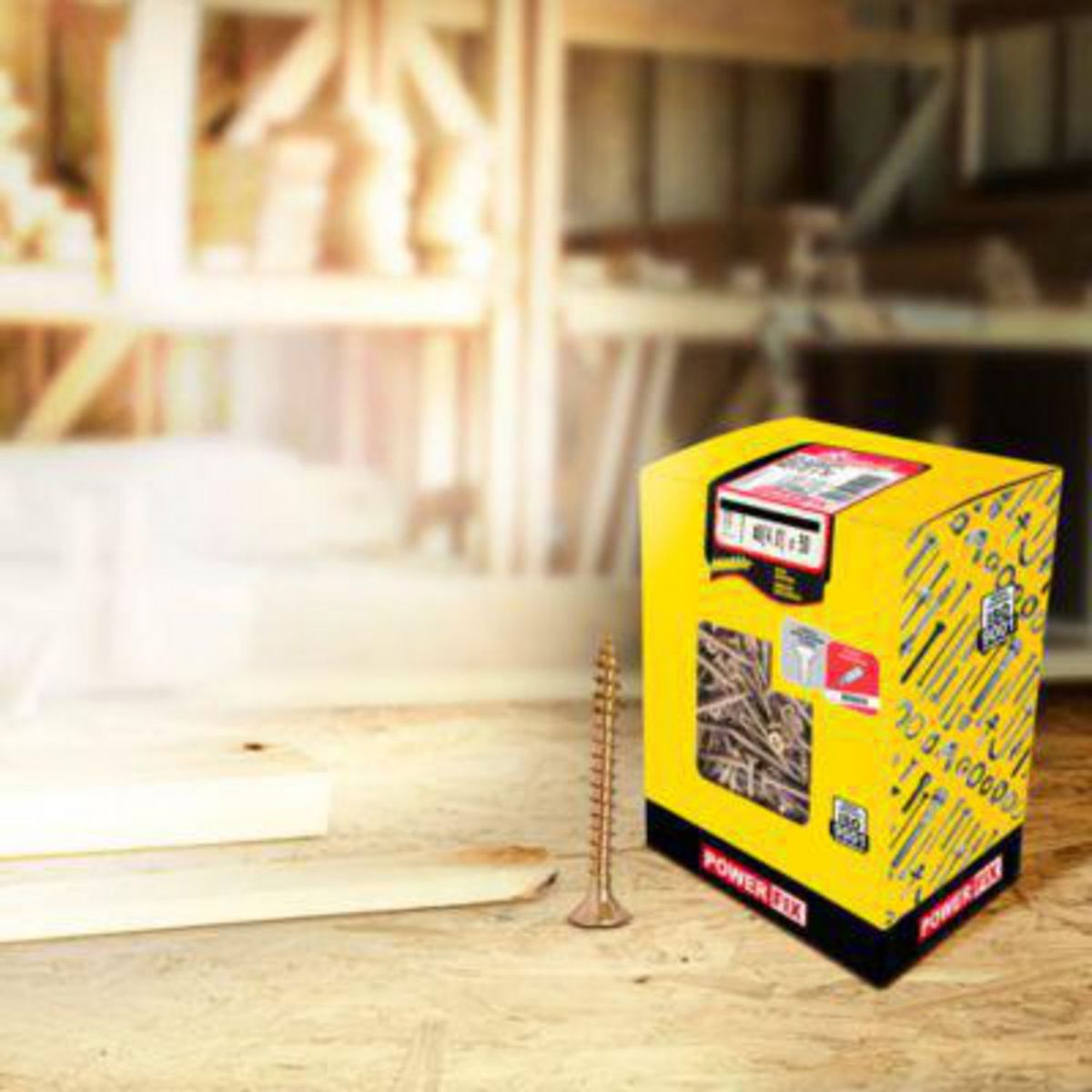 POWERFIX - Tornillo para Madera 4x50 mm x 500 unid