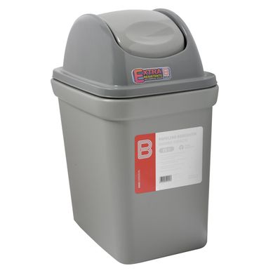 Papelera de Polietileno Basa Gris 25 L
