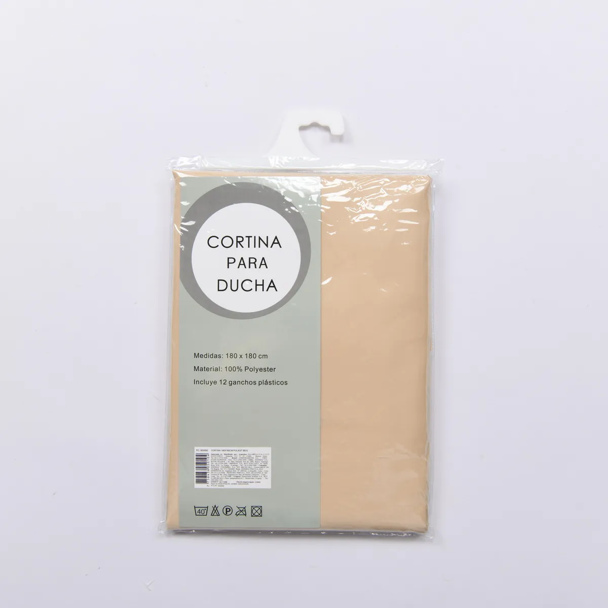 CASA BONITA - Cortina de Baño Beige 180x180cm