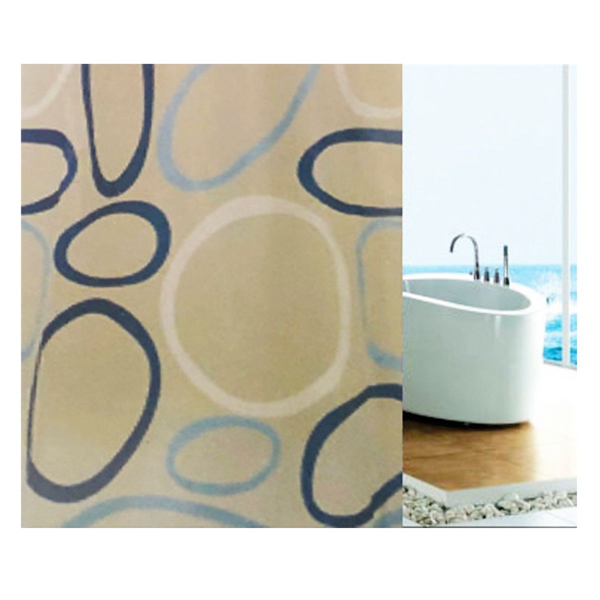 DOS POR MEDIO - Cortina de Baño Peva Bubbles 180x180cm