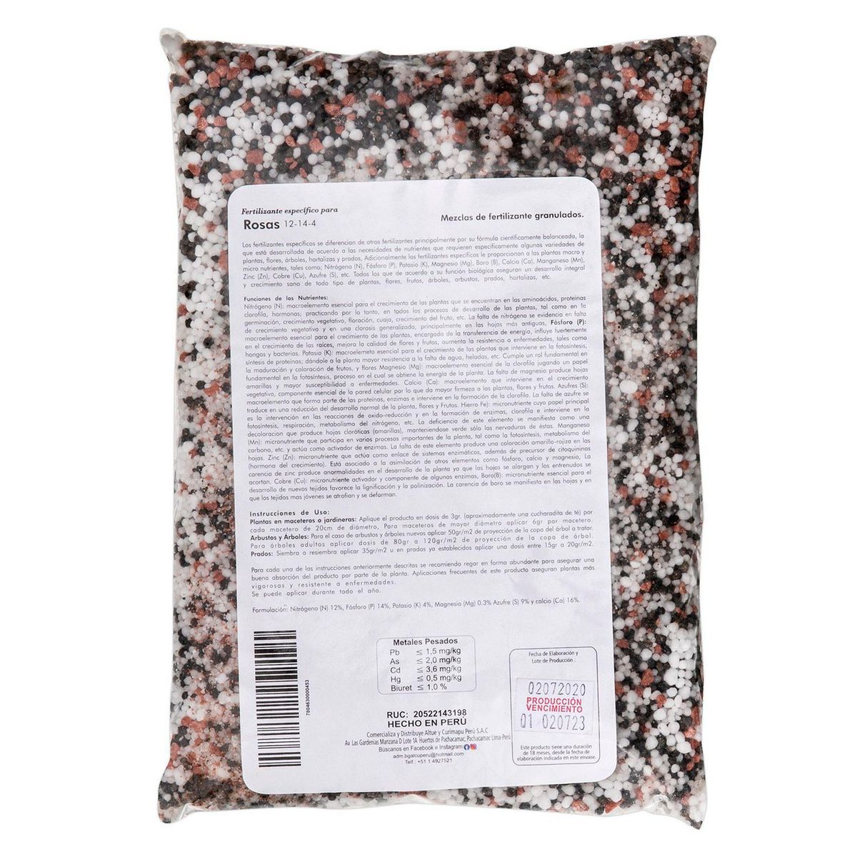 CM - Fertilizante Súper Triple 1kg Nitrógeno, fosforo y potasio 16.5 cm24 cm6 cm