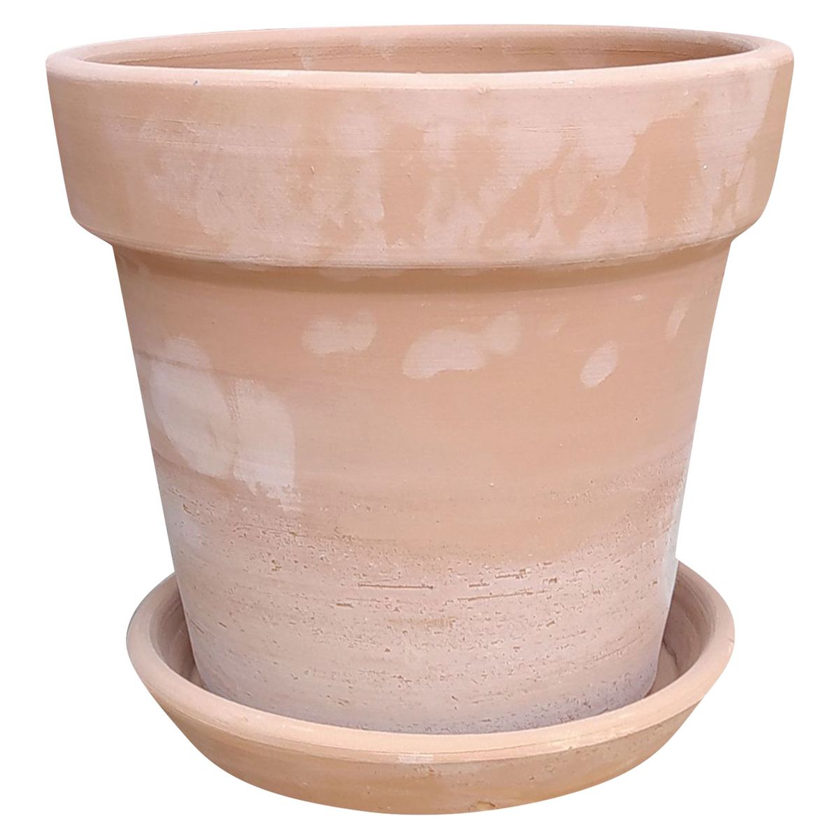 FAMA - Maceta Balde con Plato Naranja 30x33x