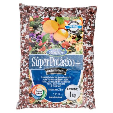 Fertilizante Super Potasio 1kg Nitrgeno, fosforo y potasio 16.5 cm24 cm6 cm