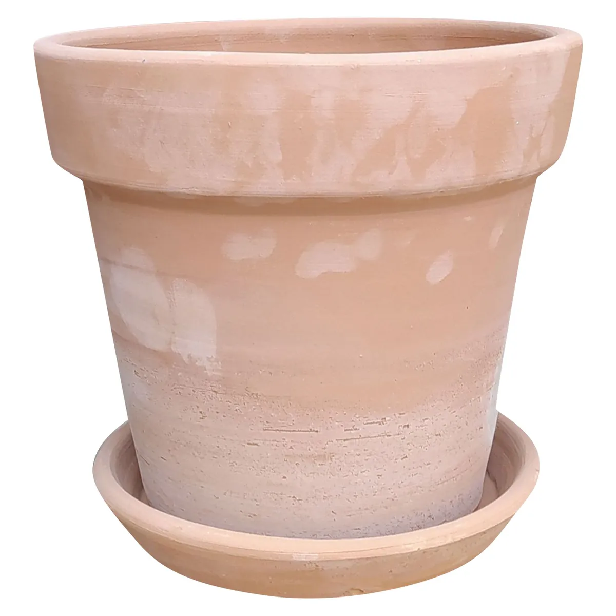 FAMA - Maceta Balde con Plato Naranja 16x18x