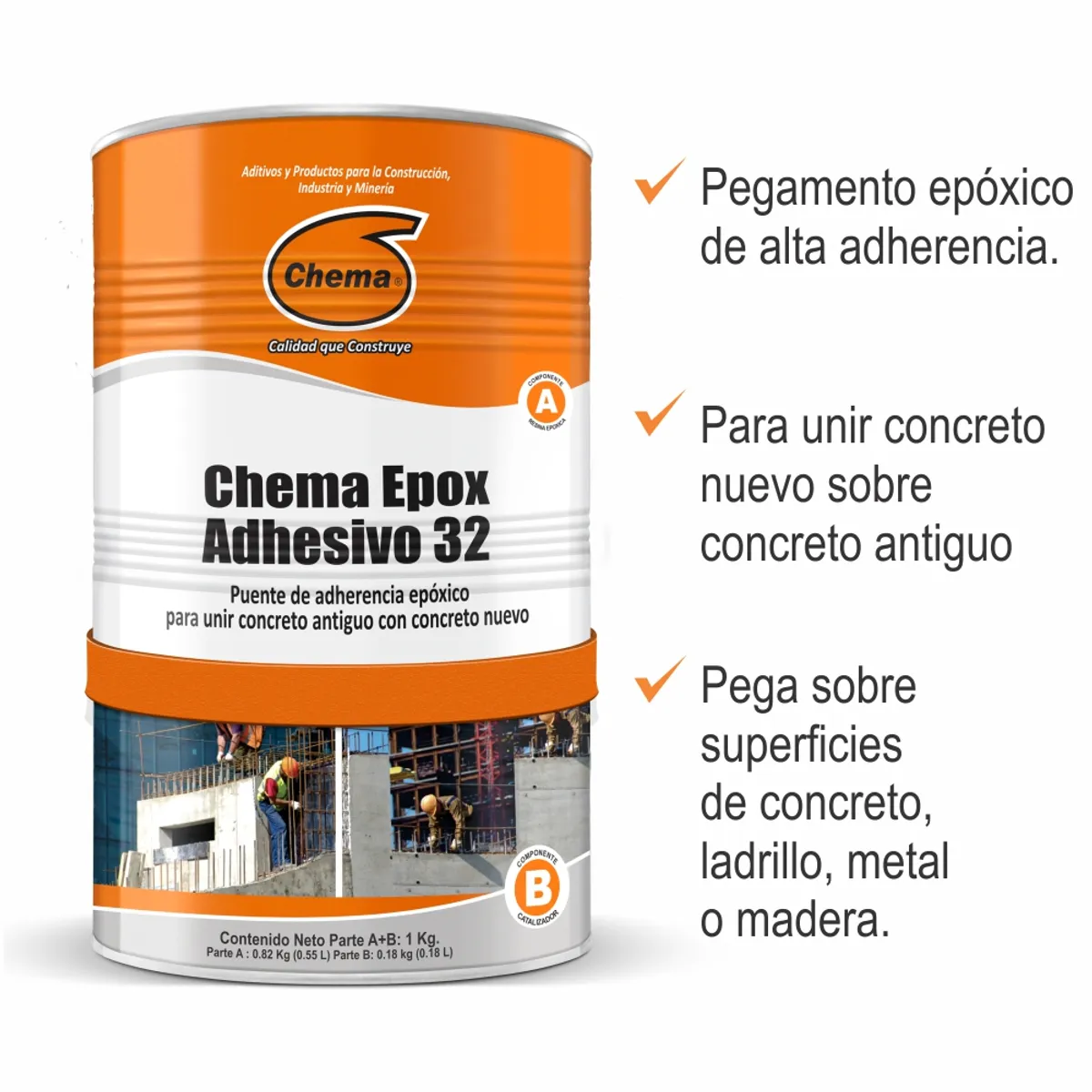 CHEMA - ADHESIVO 1KG CHEMA EPOX 32