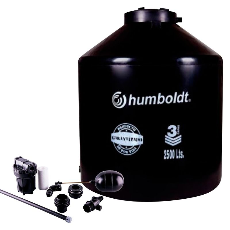 HUMBOLDT - Tanque de agua Negro Humboldt 2500 L + Accesorios
