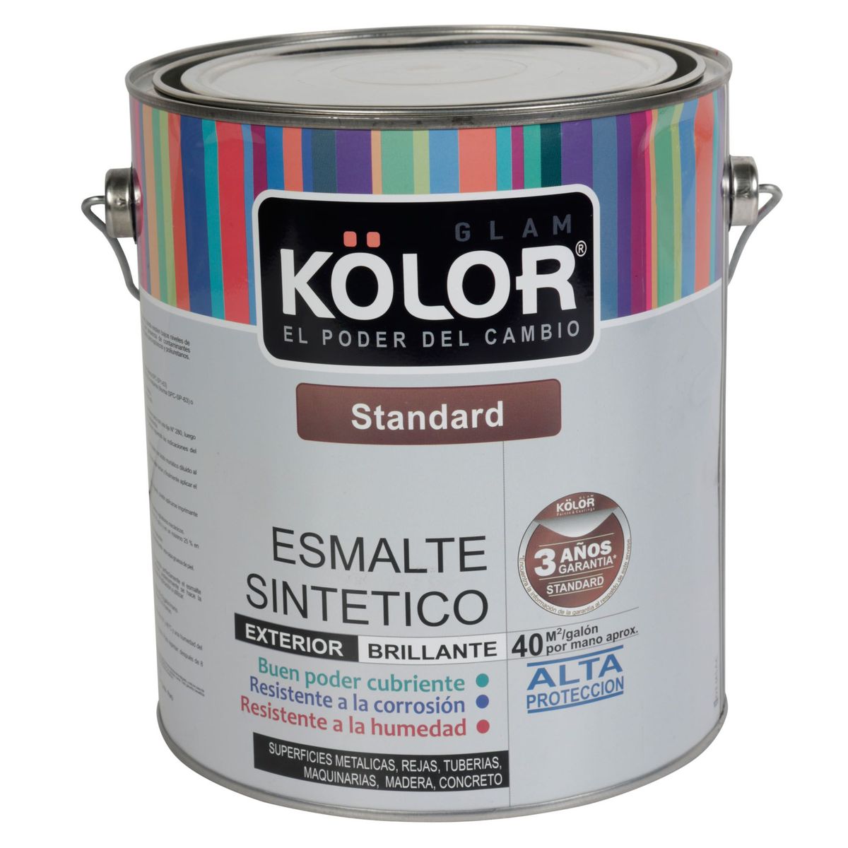  - Esmalte Standard Rojo Oxidado Brillante 1gl + Thiner Acrílico Profesional 3L