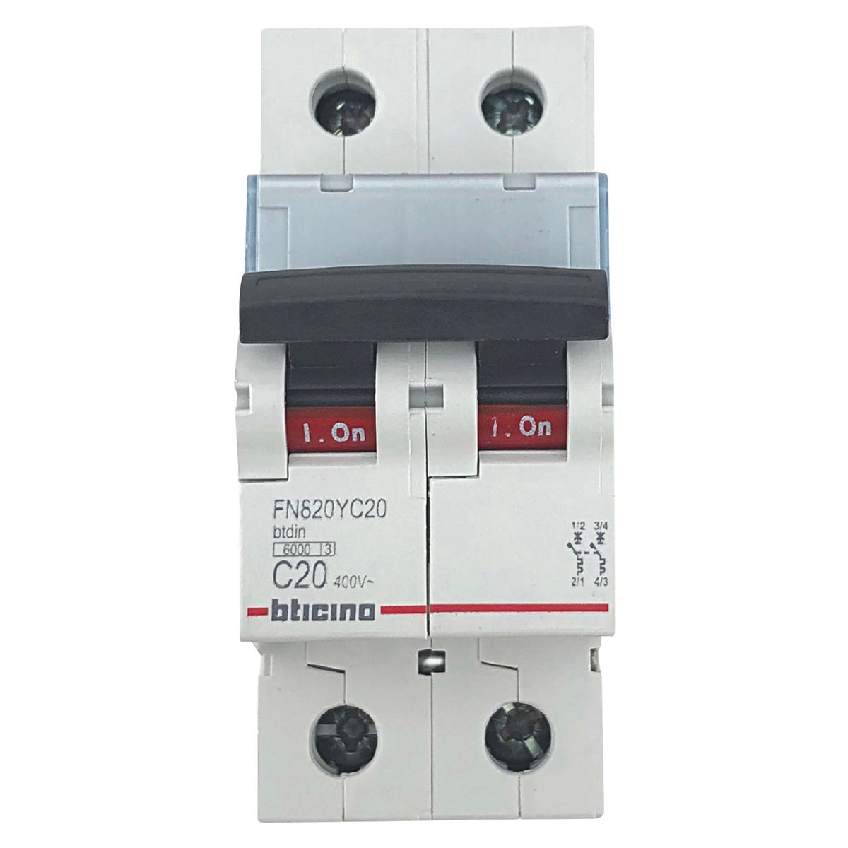 BTICINO - Interruptor Termomagnético 2x20A Bticino