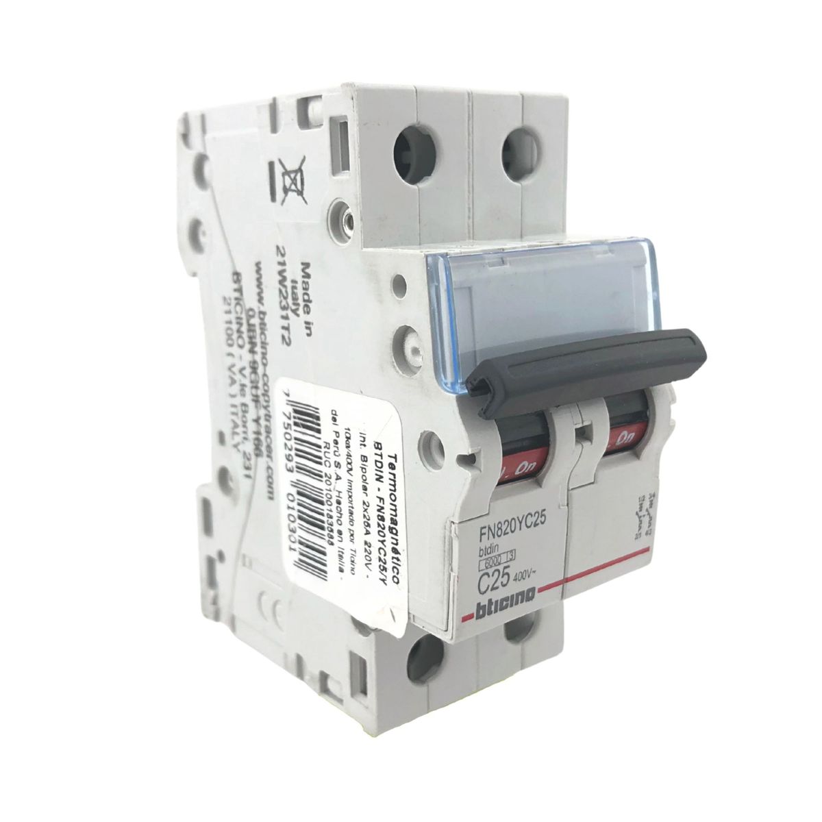 BTICINO - Interruptor Termomagnético 2x25A Bticino