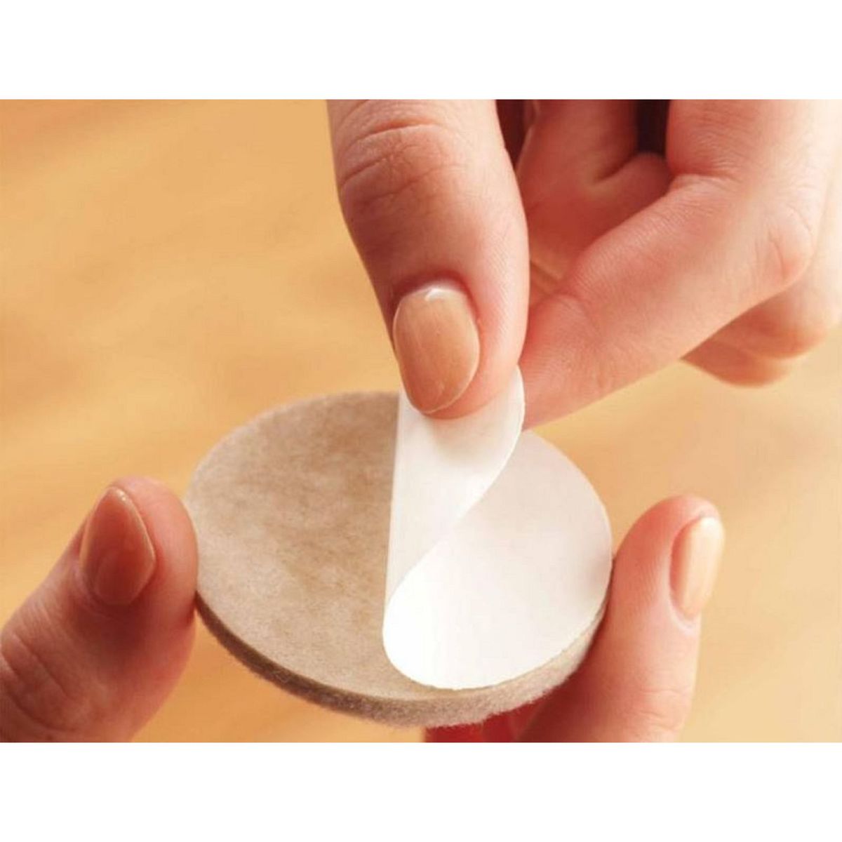 ZENDER - Deslizador para Muebles de Felpa Adhesiva x 50 unid