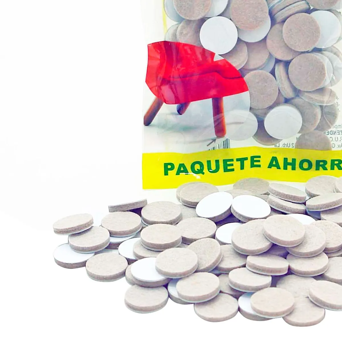 ZENDER - Deslizador para Muebles de Felpa Adhesiva x 80 unid