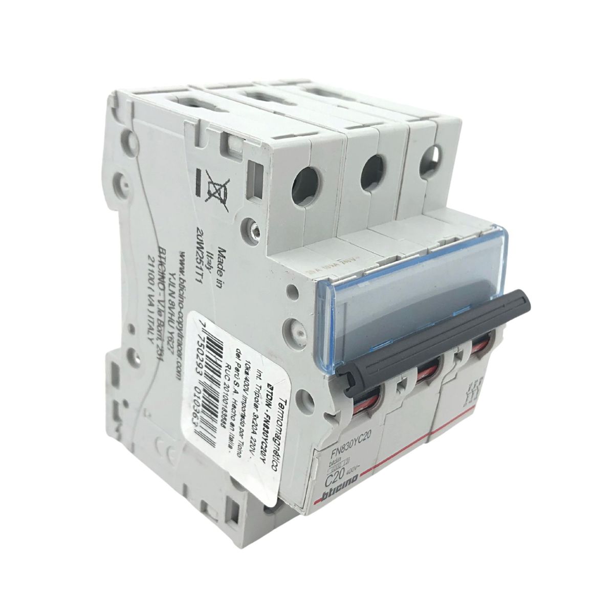 BTICINO - Interruptor Termomagnético 3x20A Bticino