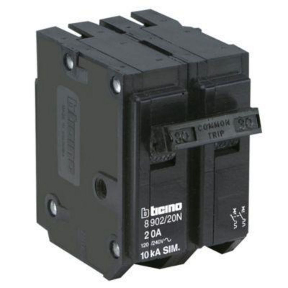 BTICINO - Interruptor Termomagnético 2x20A Bticino