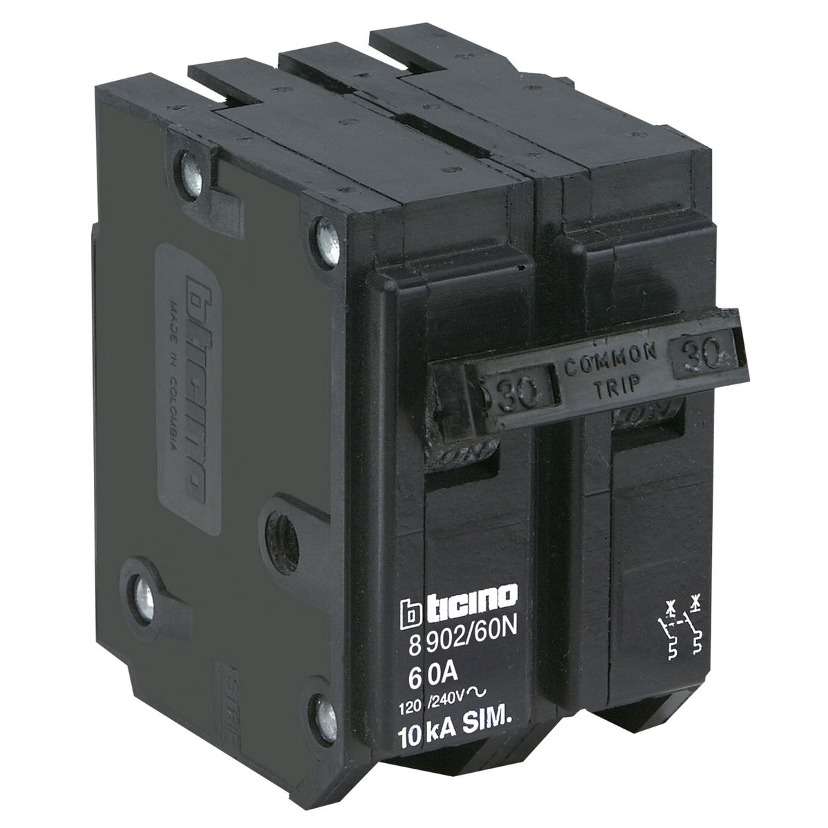 BTICINO - Interruptor Termomagnético 2x60A Bticino