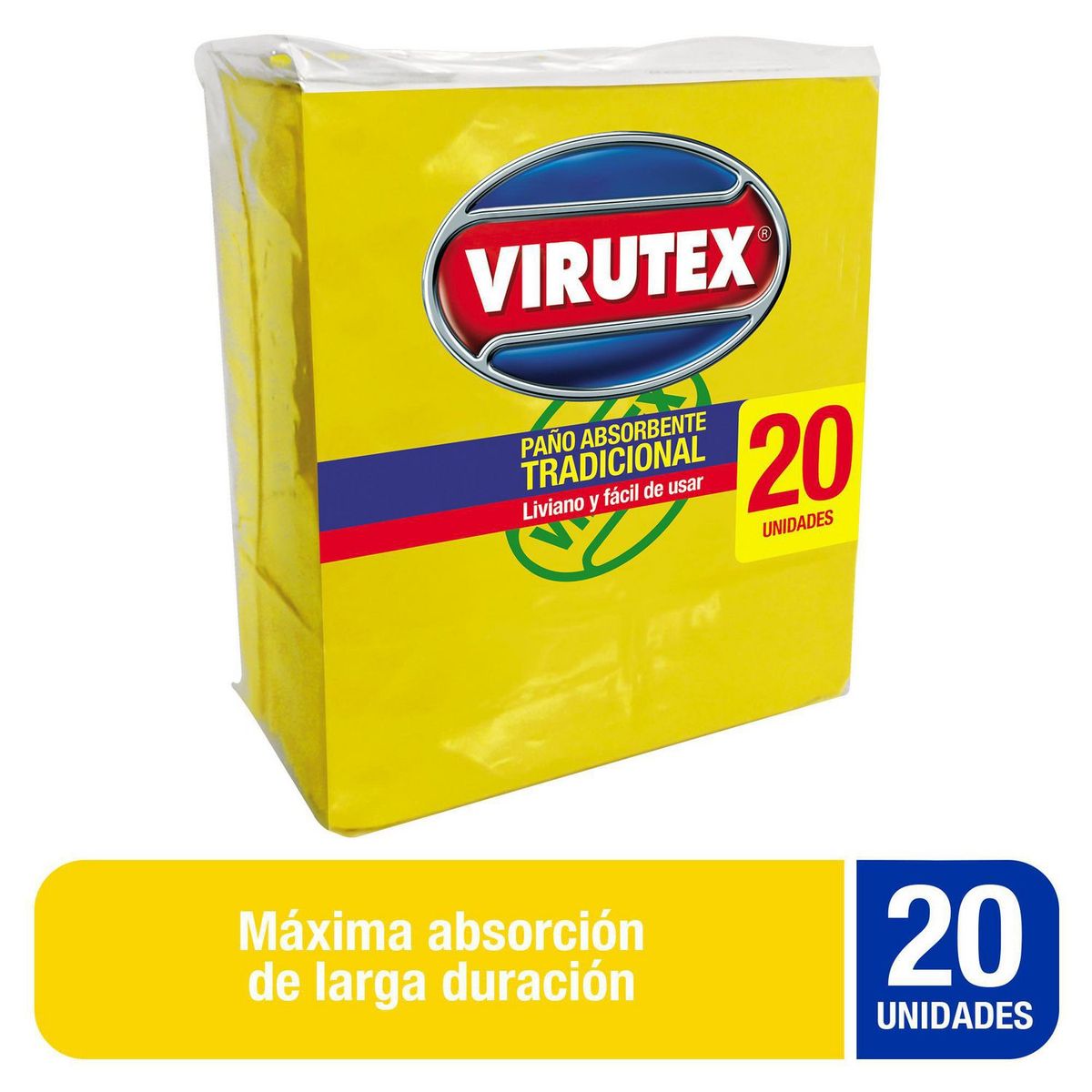VIRUTEX - Paño Absorvente Amarillo X20 Unds Virutex
