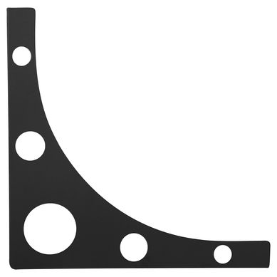 Soporte Repisa Mondrian Negro 20cm 