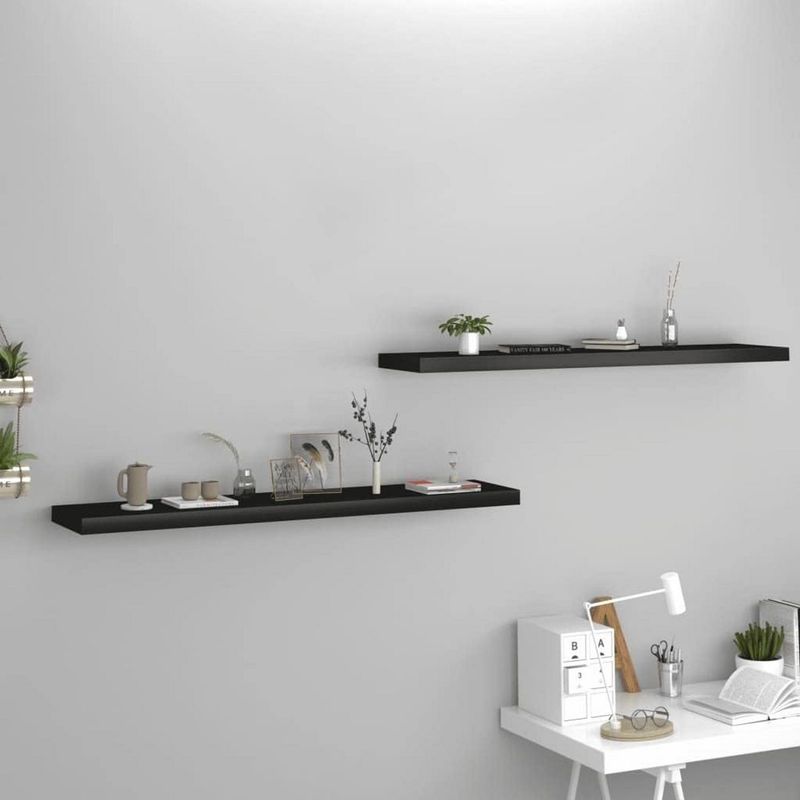  - Repisa Flotante 120x23.5x3.8cm Negro