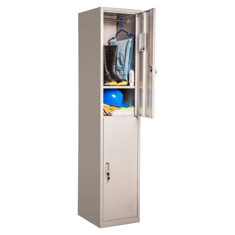 GENERICO - Locker de Metal 2 Casilleros Gris