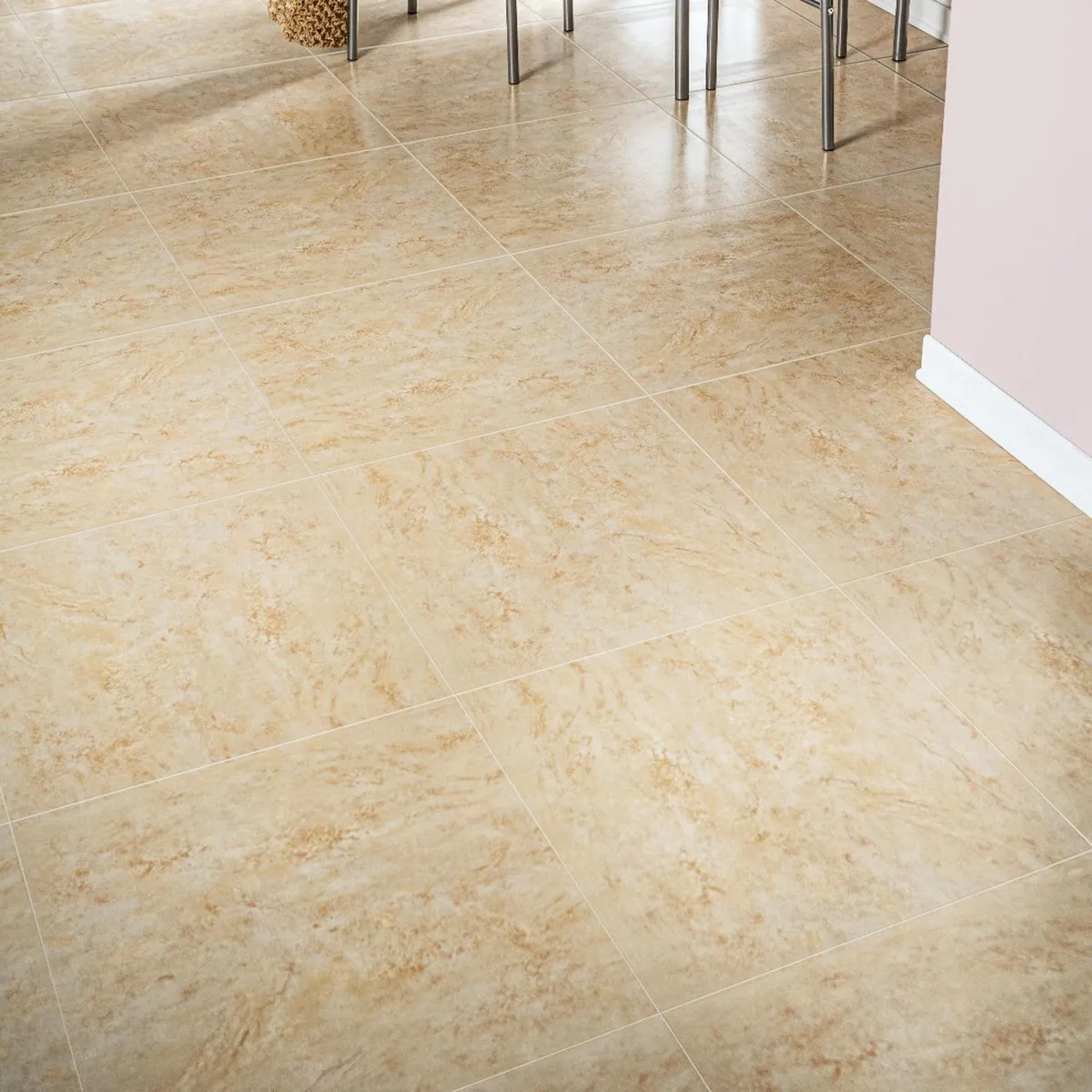 HOLZTEK - Gres Porcelanico Beige Marmol 60x60cm 1.44m2