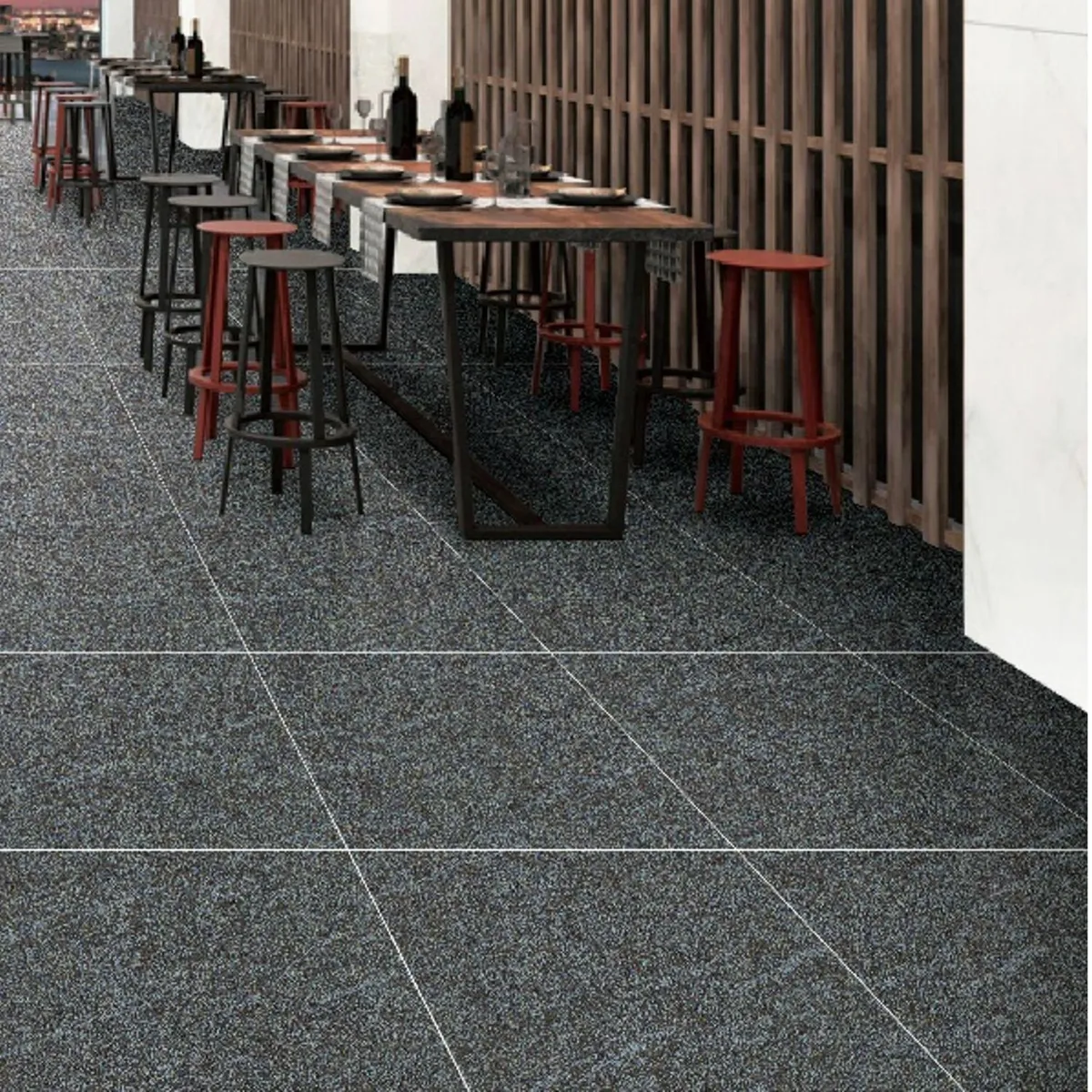 Gres Porcelanico Gris Oscuro Cementicio 60X60cm 1.44m2 Pimienta, marca HOLZTEK - Foto 2