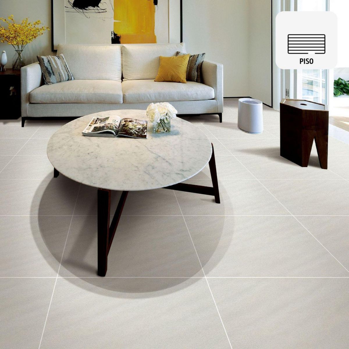 HOLZTEK - Gres Porcelánico Piedra Gris Rústico 60x60cm 1.44 m2 para piso