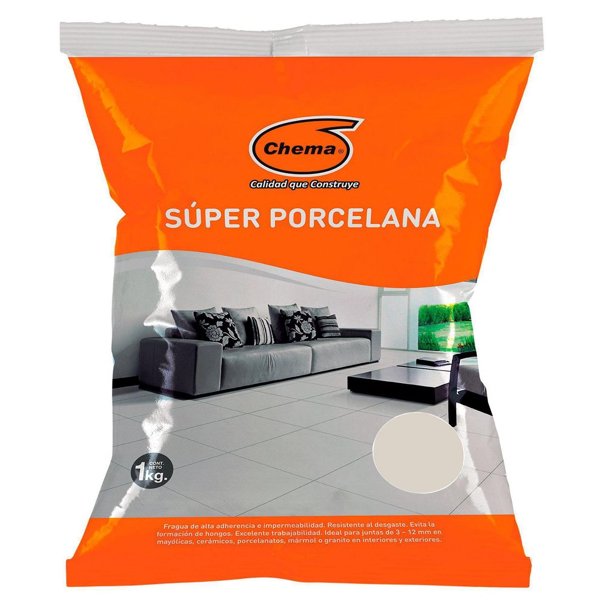 CHEMA - Fragua para Cerámicas Blanco Humo 1kg 3m2