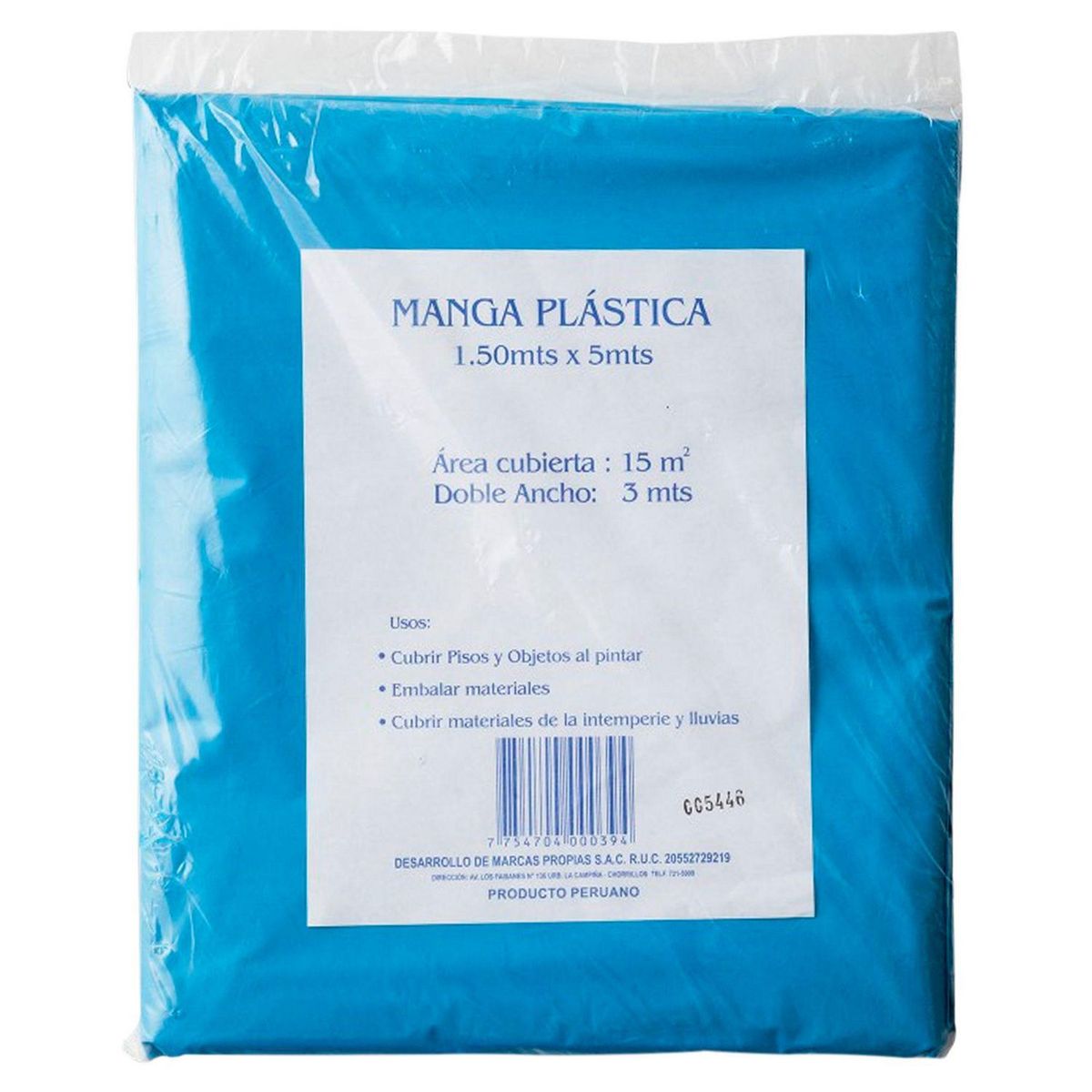 DMP - Manga Plástica Azul Cortada 3x5m