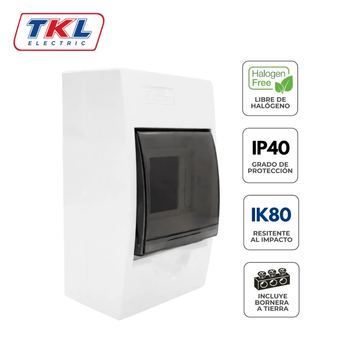 TKL - Tablero Adosable Plástico 6 Polos