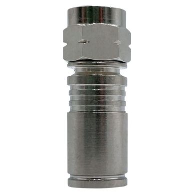 Conector RG6 plateado