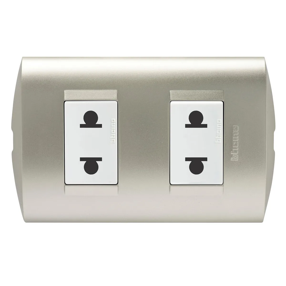 GENERICO - Tomacorriente Doble Universal Modus Style Perla