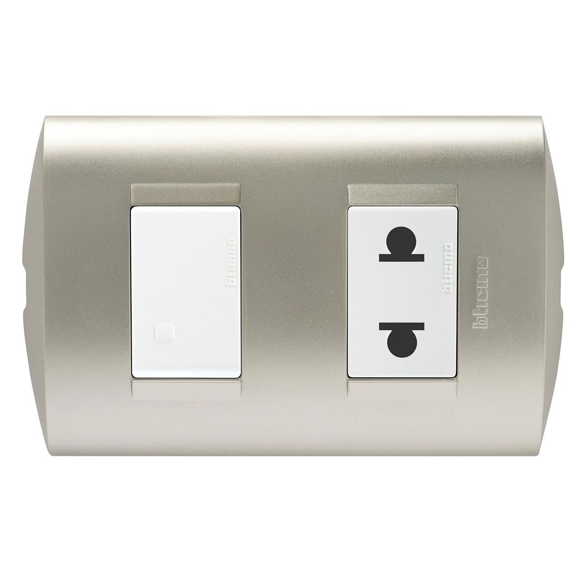 GENERICO - Interruptor + Toma Universal Modus Style Perla