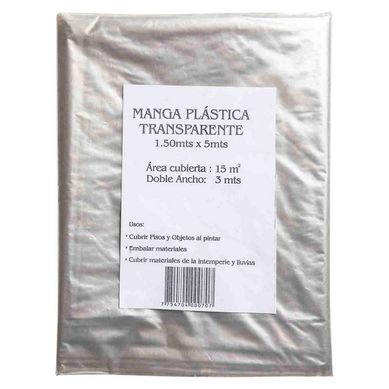 Manga Plstica 1.5x5m Cristal