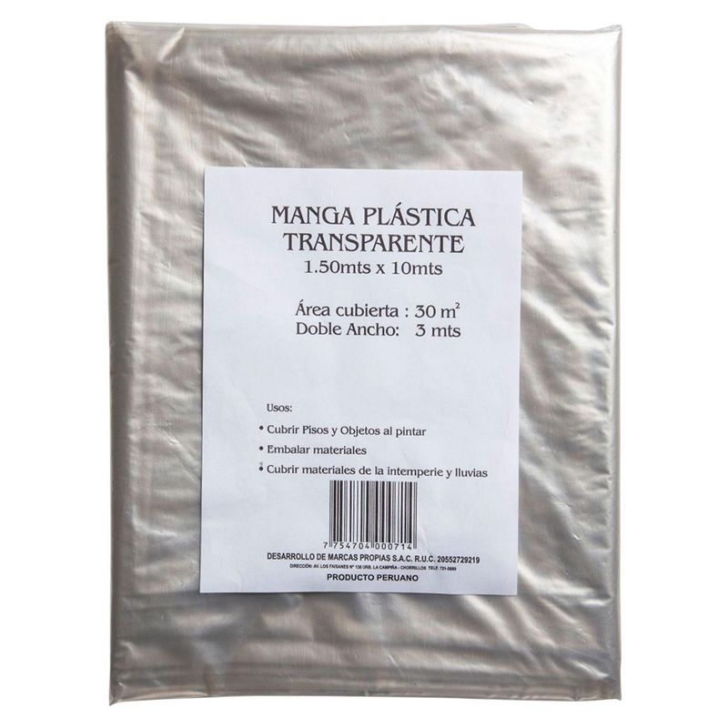 DMP - Manga Plástica 1.5x10m Cristal