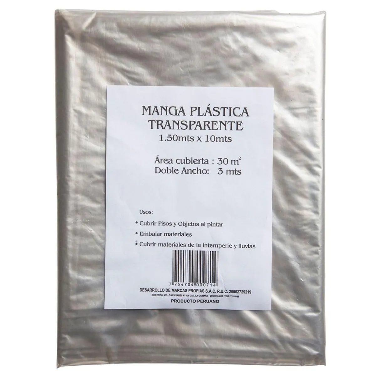 DMP - Manga Plástica Transparente Cortada 3x10m