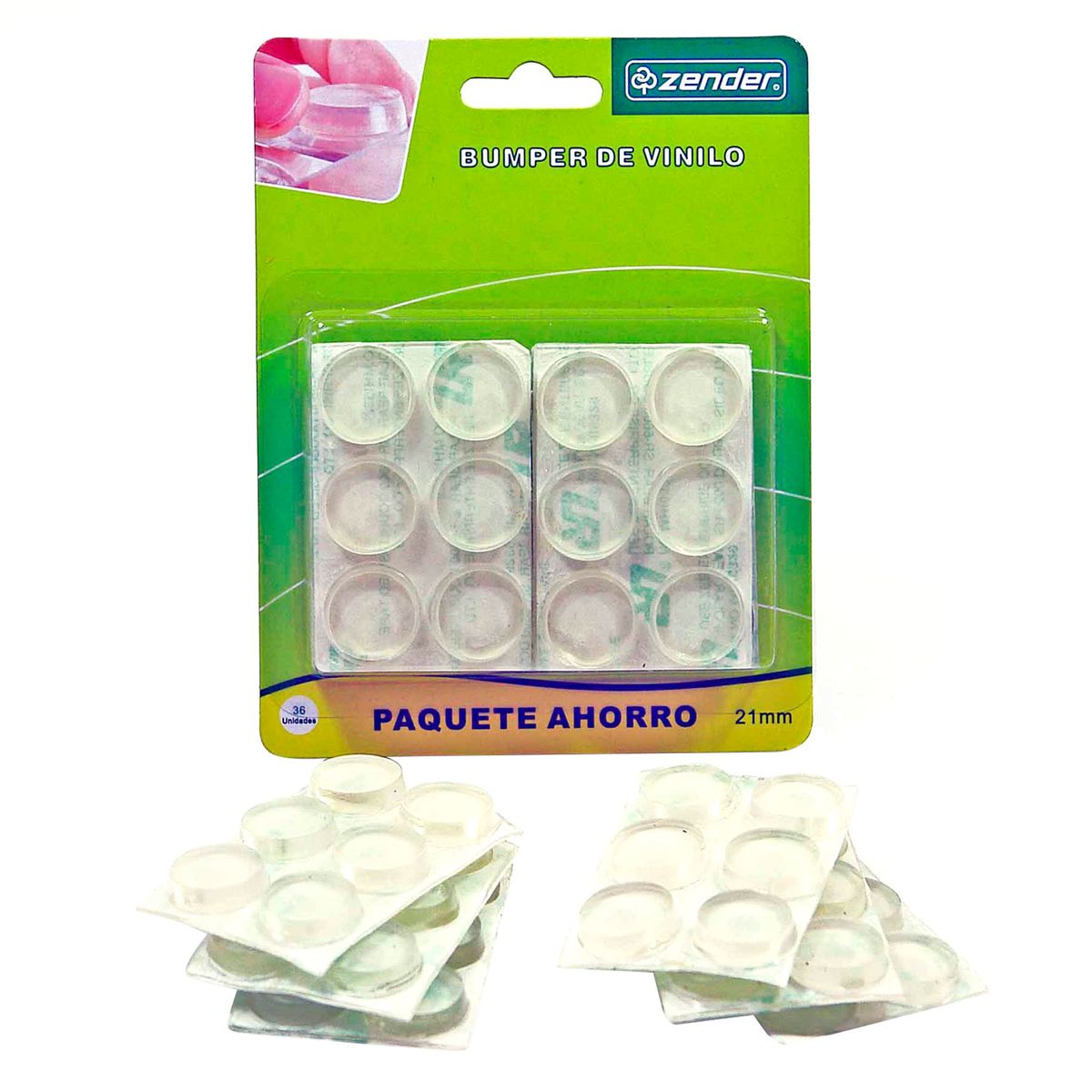 ZENDER - Tope Plástico Bumper 21 mm. x 36 unid.