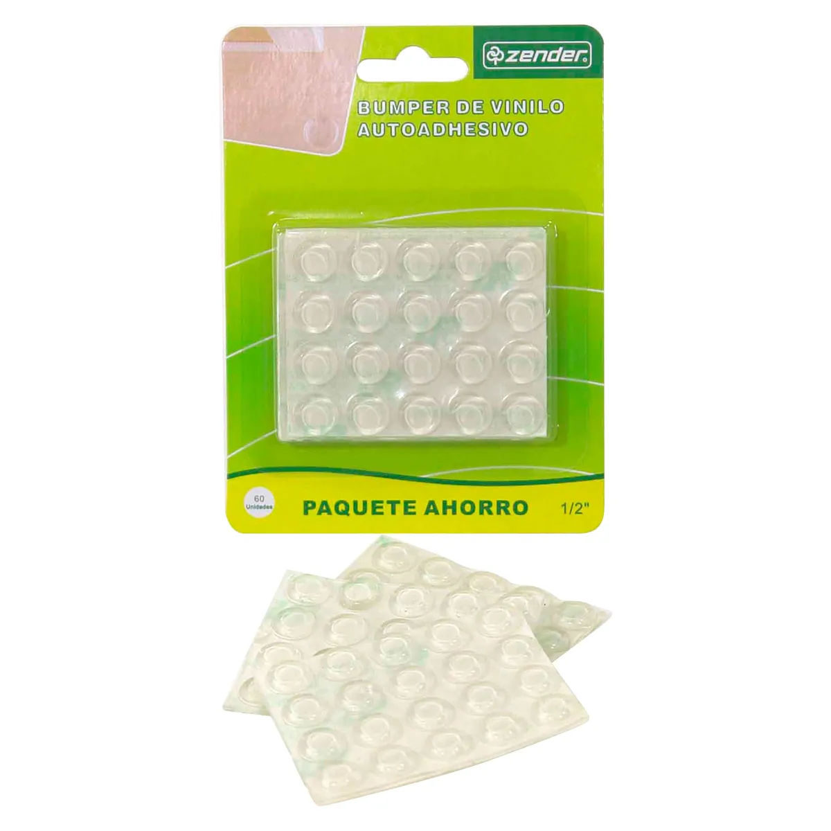 ZENDER - Tope Plástico Bumper 1/2'' x 60 unid.