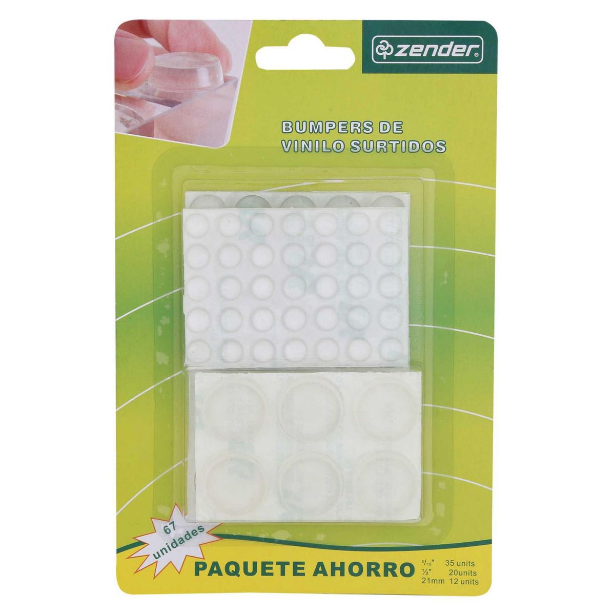 ZENDER - Tope Plástico Bumper Surtido x 67 unid.