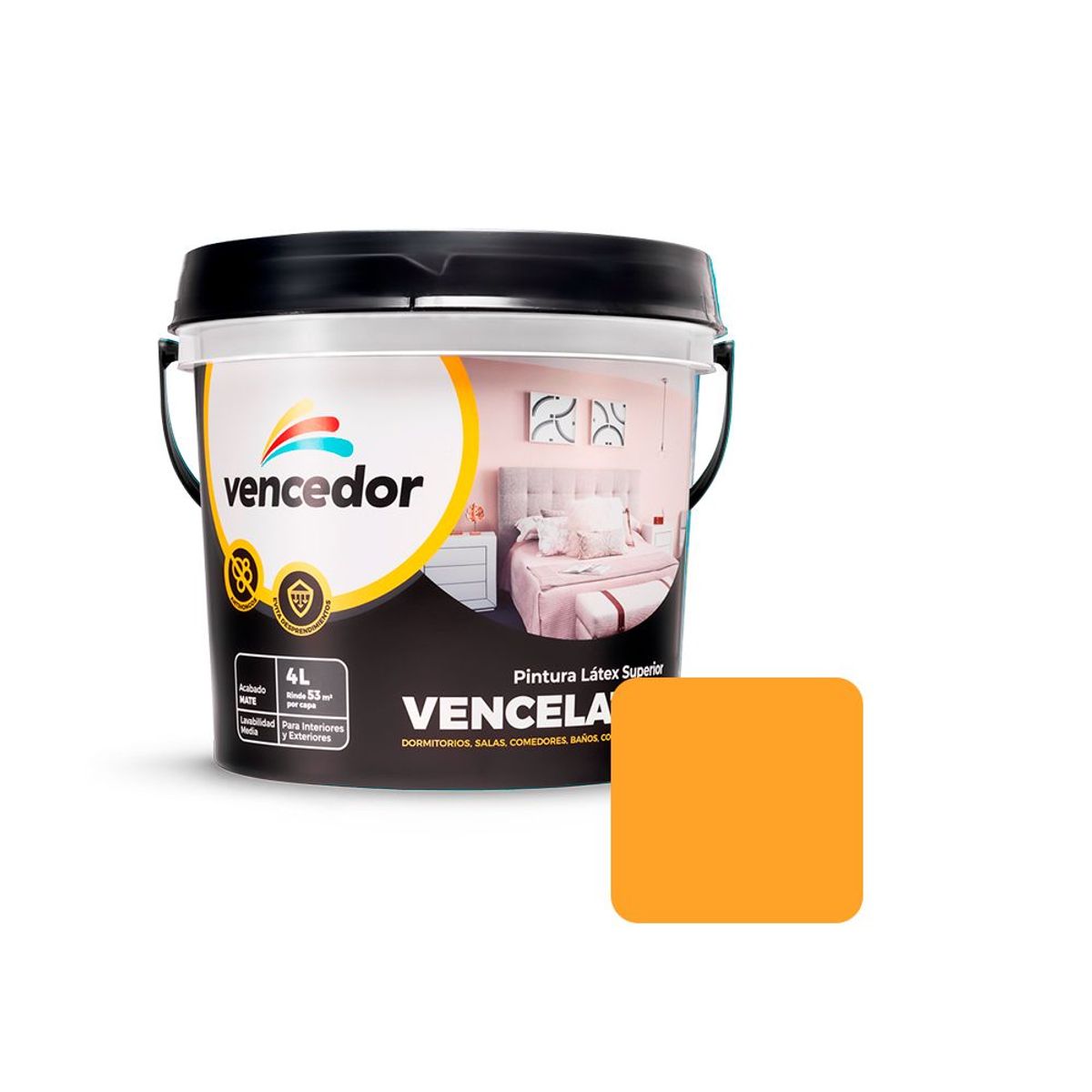 Pintura Vencelatex Sunset 1GL, marca VENCEDOR - Foto 2