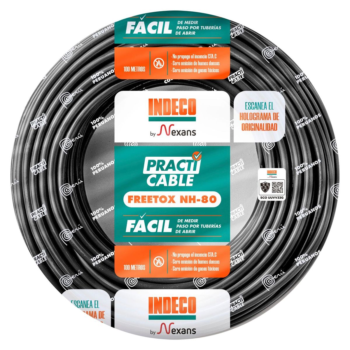 INDECO - Cable NH-80 450/750V 6mm Negro 100 Metros