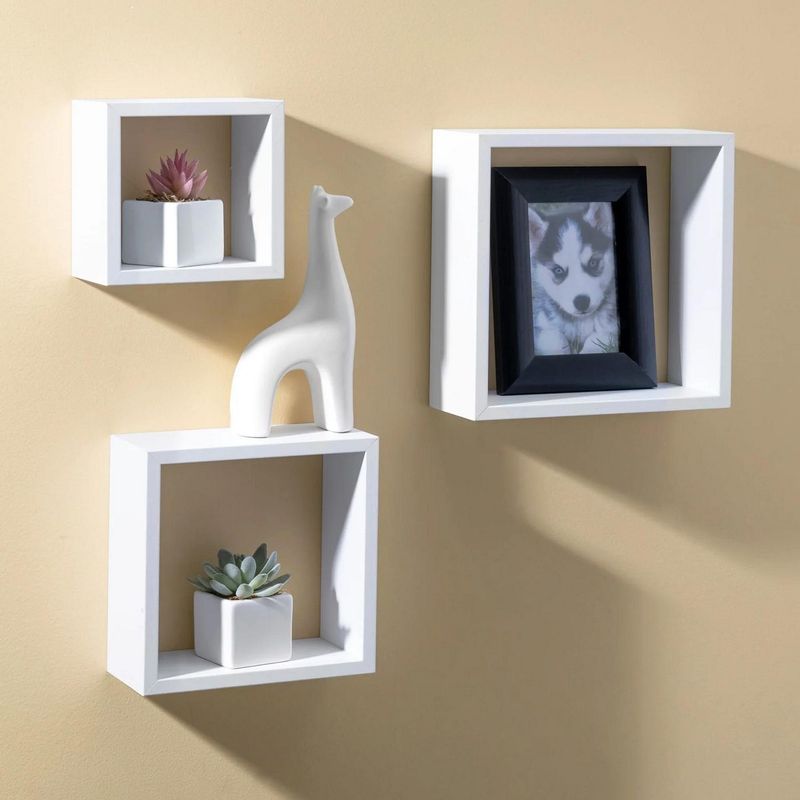 KHOR - Set 3 Repisas Cubo Blanco